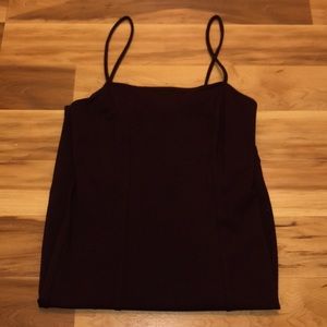 Burgundy body con midi dress from forever 21